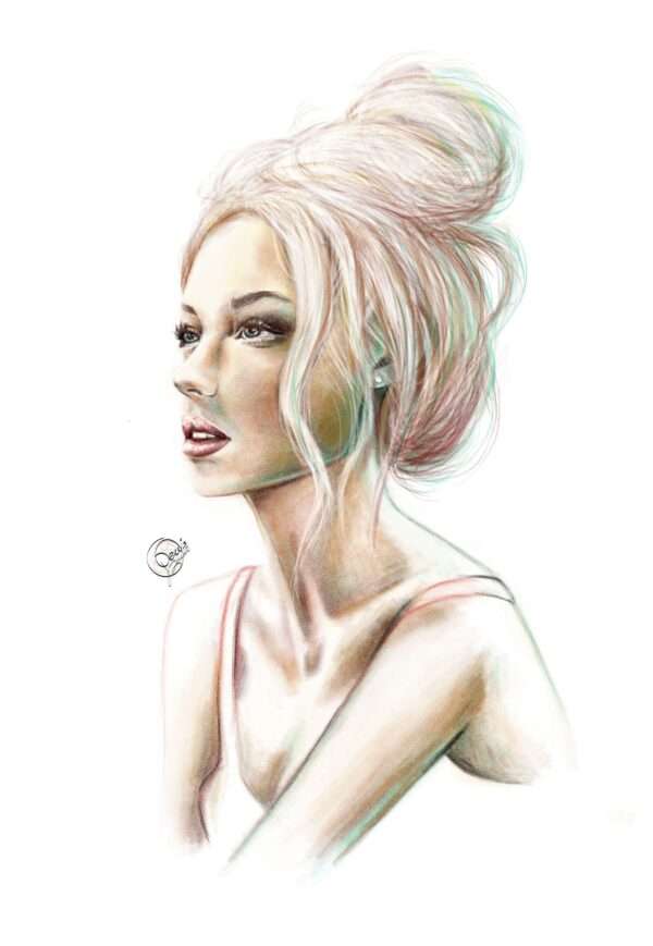 Ballerina dai capelli raccolti