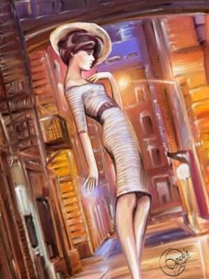 The woman curving the world