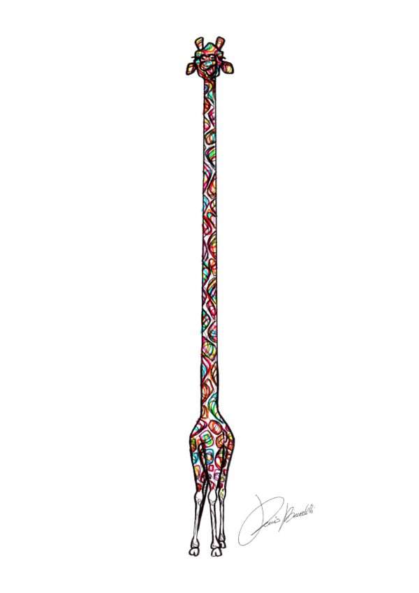 Giraffa Color line art